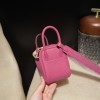 【Mini Lindy Clemence（TC）】艶やかなマゼンタパープル × ゴールド金具 大人の華やかさと可愛らしさを兼ね備えた日常必須ミニバッグ