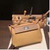 エルメス ケリー   29cm kelly 2424 togo & swift 4B/ Biscuit& 3G /Alezan 29cm シルバー金具 全手縫い