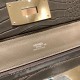 エルメス ケリー   kelly 2424 Matte Crocodile 8F / Etain シルバー金具 全手縫い