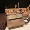 エルメス ケリー  21cm Mini2424  21cm D0 /Beige de Weimar& 18 /Étoupe Grey  ゴールド金具  全手縫い 