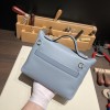 エルメス ケリー  21cm Mini2424  J7 /Blue Lin evercolor ゴールド金具 21cm 全手縫い