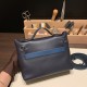 エルメス ケリー  21cm Mini2424 2424 2Z/ Blue nuit & 78 /Blue Marine シルバー金具 全手縫い