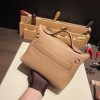 エルメス ケリー  21cm Mini2424 evercolor 0M/Chai ゴールド金具 全手縫い