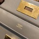 エルメス ケリー  21cm Mini2424  evercolor&swift 8F /Etain ゴールド金具 全手縫い