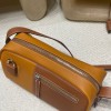 新型メンズバッグ Nouveau on body ボストンバッグ ～存在感抜群の大ロックデザイン 37 ゴールドブラウン × 銀金具～