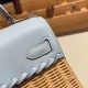 エルメス ケリー・ ピクニック Kelly picnic  スイフト籘(ラタン) ホワイト 01 /White (Blanc)  シルバー金具  picnic-005 全手縫い