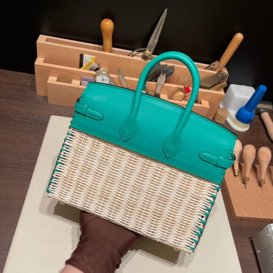 エルメス バーキン・ピクニックBirkin picnic  スイフト籘(ラタン) ナタI2 /Nata  シルバー金具  picnic-007 全手縫い