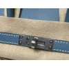 75/牛仔蓝/Blue Jean  ブルージーン Birkin picnic ピクニックバッグ  ピクニックに最も贅沢なギア、一目惚れの竹編みバッグ
