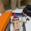 S3/Rouge Cœur  ルージュクー  Kelly Picnic 藤条シリーズピクニックバッグswift 皮革（レザー）と藤（ふじ）の編み込み