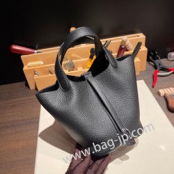 ピコタンロック18/PM cargo トリヨンクレマンス ブラック 89/Black(Noir) シルバー金具 Picotin18-009 全手縫い