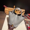 ピコタンロック18/PM トリヨンクレマンス グリメイヤー 0L/GrisMeyer  ゴールド金具 Picotin18-029 全手縫い