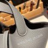 ピコタンロック18/PM トリヨンクレマンス グリメイヤー 0L/GrisMeyer  ゴールド金具 Picotin18-029 全手縫い