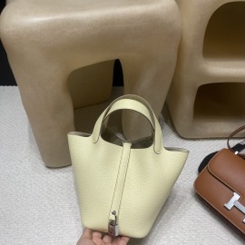 ピコタンロック18/PM  New stock  picotin I8 Jaune Milton  ジョーヌミルトンジョーヌミルトン【2024年春夏新色】 シルバー金具 全手縫い
