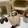 ピコタンロック18/PM  トリヨンクレマンス CLEMENCE   TC  picotin I8   S2/风衣灰/Trench トレンチ 【2024年春夏新色】 ゴールド金具 全手縫い
