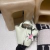 ピコタンロック18/PM トリヨンクレマンス CLEMENCE  TC  0S vertdeau ヴェールフィズ  ‌Hermes Vert fizz シルバー金具 全手縫い