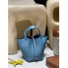 ピコタンロック18/PM トリヨンクレマンス CLEMENCE  TC  75/Blue Jean  ブルージーン& 09 Mauve Pale  モーヴ・ペール エルメスの2022AWに発表された新色,シルバー金具 全手縫い