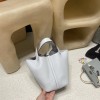 ピコタンロック18/PM トリヨンクレマンCLEMENCE  TC  7R /Azur アズール    シルバー金具 全手縫い