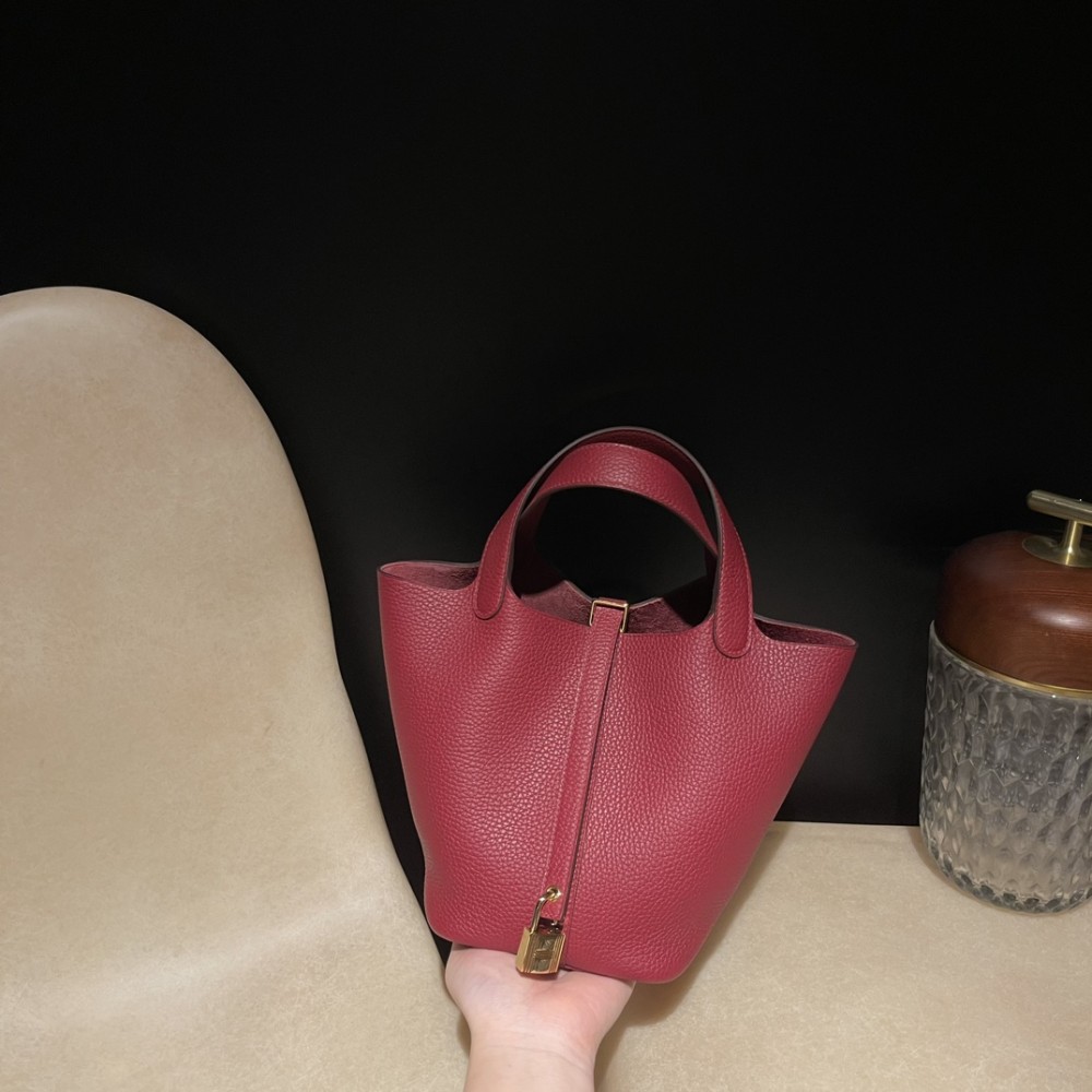 ピコタンロック18/PM トリヨンクレマンCLEMENCE  TC  K1/Rouge Grenat  ルージュグレナ  ゴールド金具 全手縫い