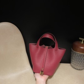 ピコタンロック18/PM トリヨンクレマンCLEMENCE  TC  K1/Rouge Grenat  ルージュグレナ  ゴールド金具 全手縫い