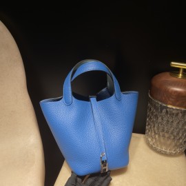 T7/Blue Hydra  ブルーイドラ & U2/Blue Zephyr ブルーゼフィール シルバー金具 Picotin Lock 18/PMピコタンロック18/PM トリヨンクレマンCLEMENCE  TC