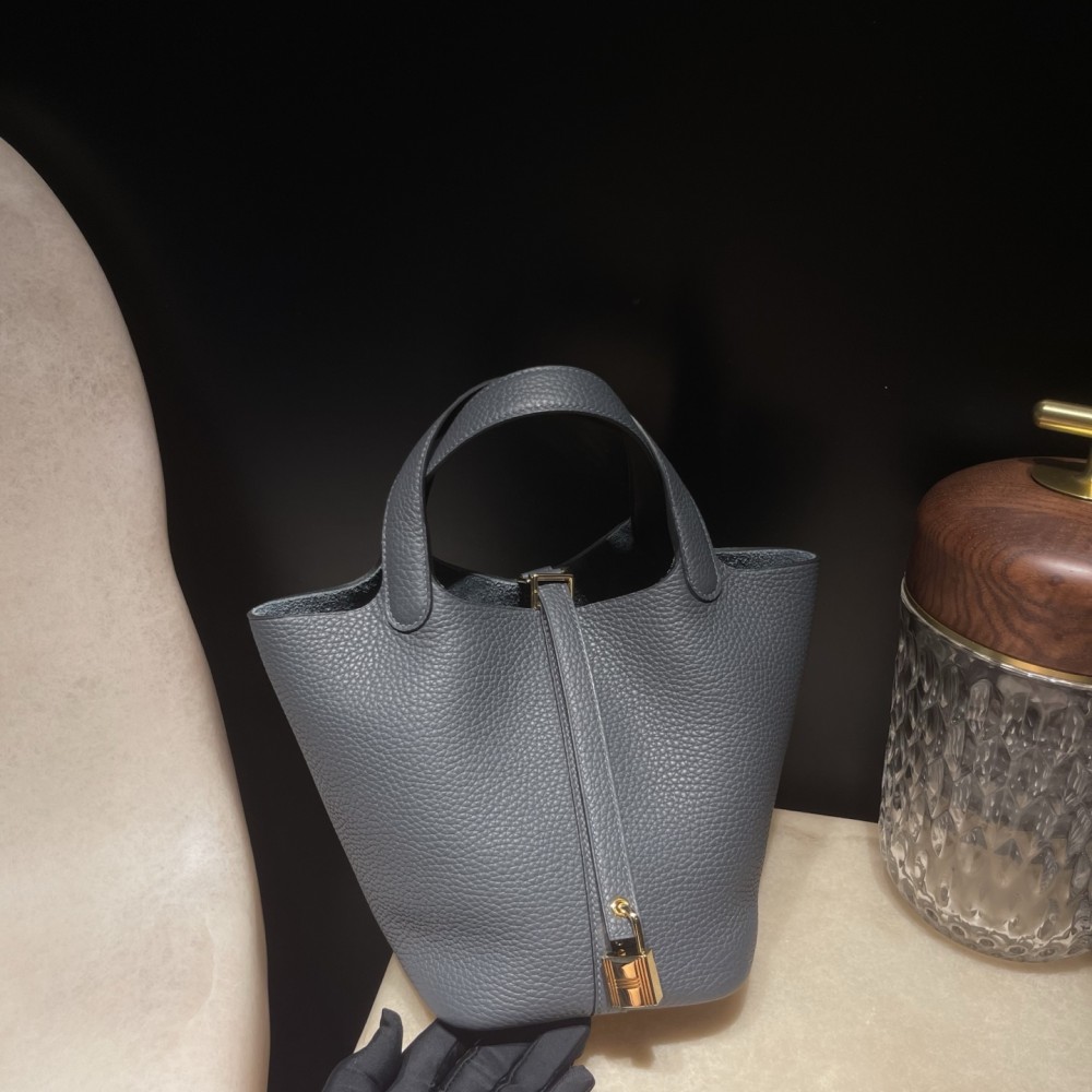 85/Ardoise  アルドワーズ& 89/Black (Noir) ブラック ゴールド金具 Picotin Lock 18/PMピコタンロック18/PM トリヨンクレマンCLEMENCE  TC