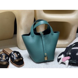 Z6/Malachite  マラカイト  ゴールド金具 Picotin Lock 18/PMピコタンロック18/PM トリヨンクレマンCLEMENCE  TC