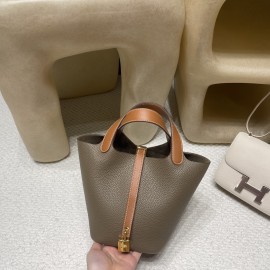 18/Étoupe Grey (Étoupe)  エトゥープ& swift  37 /Gold ゴールド ゴールド金具 Picotin Lock 18/PMピコタンロック18/PM トリヨンクレマンCLEMENCE  TC