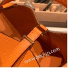 エルメス ピコタンロック MM  ピコタン トリヨンクレマンス 93/Orange オレンジ ゴールド金具  piction22-005 全手縫い