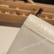 エルメスVerrou Mini 17センチ クロコダイル 8L/Beton (Béton)  ベトン シルバー金具  Verrou-016 全手縫い