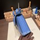 エルメスVerrou Mini 17センチ オーストリッチ T7/Blue Hydra  ブルーイドラ シルバー金具  Verrou-017 全手縫い