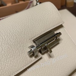 エルメスVerrou Mini 17センチ シェブルミゾル 10/Craie  クレ シルバー金具  Verrou-019 全手縫い