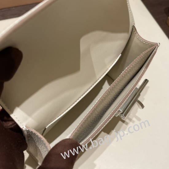 エルメスVerrou Mini 17センチ シェブルミゾル 10/Craie  クレ シルバー金具  Verrou-020 全手縫い