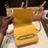 エルメス Roulis 19cm エバーカラー 9D/Jaune Ambre  ジョーヌアンブル シルバー金具  Roulis-036 全手縫い