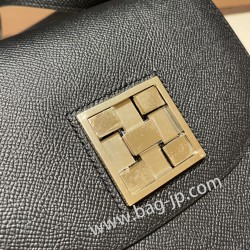 エルメス Mosaique 17センチ ヴォーエプソン 89/Black (Noir) ブラック ゴールド金具   Mosaique-065 全手縫い
