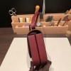 エルメス Mosaique 17センチ ヴォーエプソン 57/Bordeaux  ボルドー ゴールド金具   Mosaique-068 全手縫い