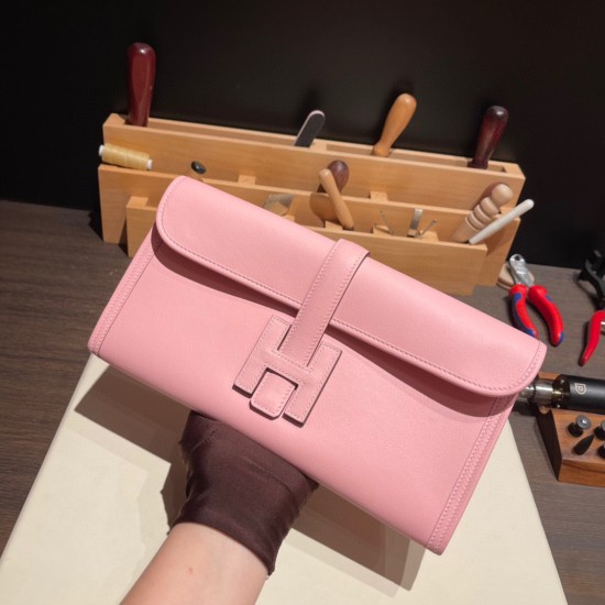 エルメス Jige Elan 29 Clutch スイフト swift 3Q/Rose Sakura ローズサクラ  JigeElan-076 全手縫い