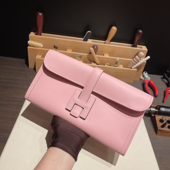 エルメス Jige Elan 29 Clutch スイフト swift 3Q/Rose Sakura   ローズサクラ  JigeElan-085 全手縫い