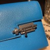 エルメス Hermes Roulis 19cm  シェブルミゾル  Chevre B3/Blue Zanzibar ブルーザンジバル Roulis-103 全手縫い