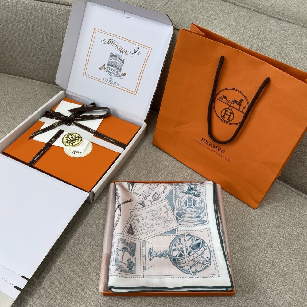 Hermes  エルメス フーボー郵便切手収集家 90 スカーフ 