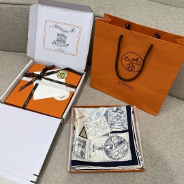 Hermes  エルメス フーボー郵便切手収集家 90 スカーフ 