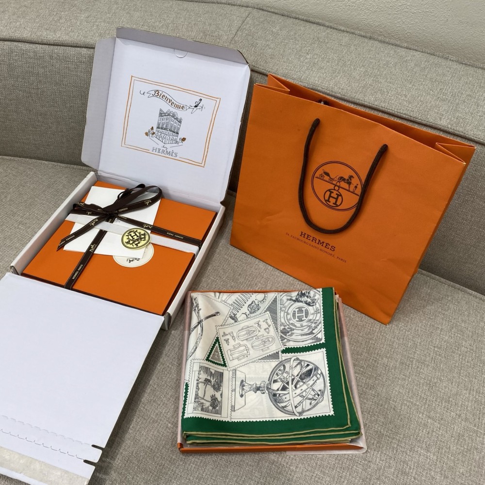 Hermes  エルメス フーボー郵便切手収集家 90 スカーフ 