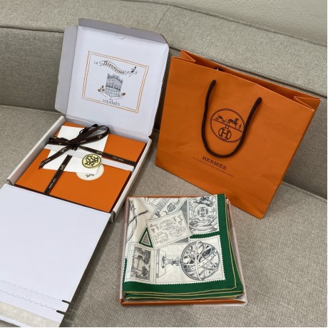 Hermes  エルメス フーボー郵便切手収集家 90 スカーフ 
