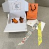 Hermes  エルメス 華やかな手綱フラワーバージョン Twilly スモールスカーフ 