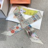 Hermes  エルメス 華やかな手綱フラワーバージョン Twilly スモールスカーフ 