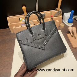 エルメス シャドーバーキン Hermes Shadow Birkin25 スイフト swift ブラック 89 /Black shadow-003 全手縫い