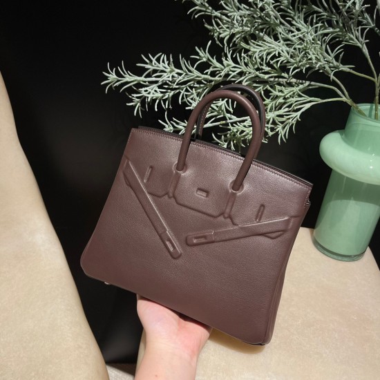 エルメス シャドーバーキン Hermes Shadow Birkin25 スイフト swift ルージュセリエ 0G/Rouge Sellier shadow-008 全手縫い