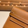 エルメス ケリーウォレット ロング ヴォーエプソン 37/Gold ゴールド ゴールド金具   wallet-006 全手縫い