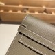 エルメス ケリーウォレット ロング ヴォーエプソン 18/Étoupe Grey エトゥープ ゴールド金具   wallet-013 全手縫い