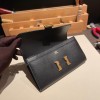 エルメスコンスタンスロング ヴォーエプソン 89/Black (Noir) ブラック ゴールド金具   wallet-020 全手縫い