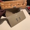 エルメス コンスタンス ロング ヴォーエプソン 18/Étoupe Grey エトゥープ シルバー金具  wallet-022 全手縫い